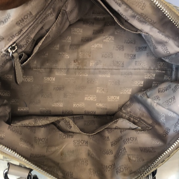 MICHAEL KORS Signature light gray Grayson Satchel handbag. - Picture 13 of 16